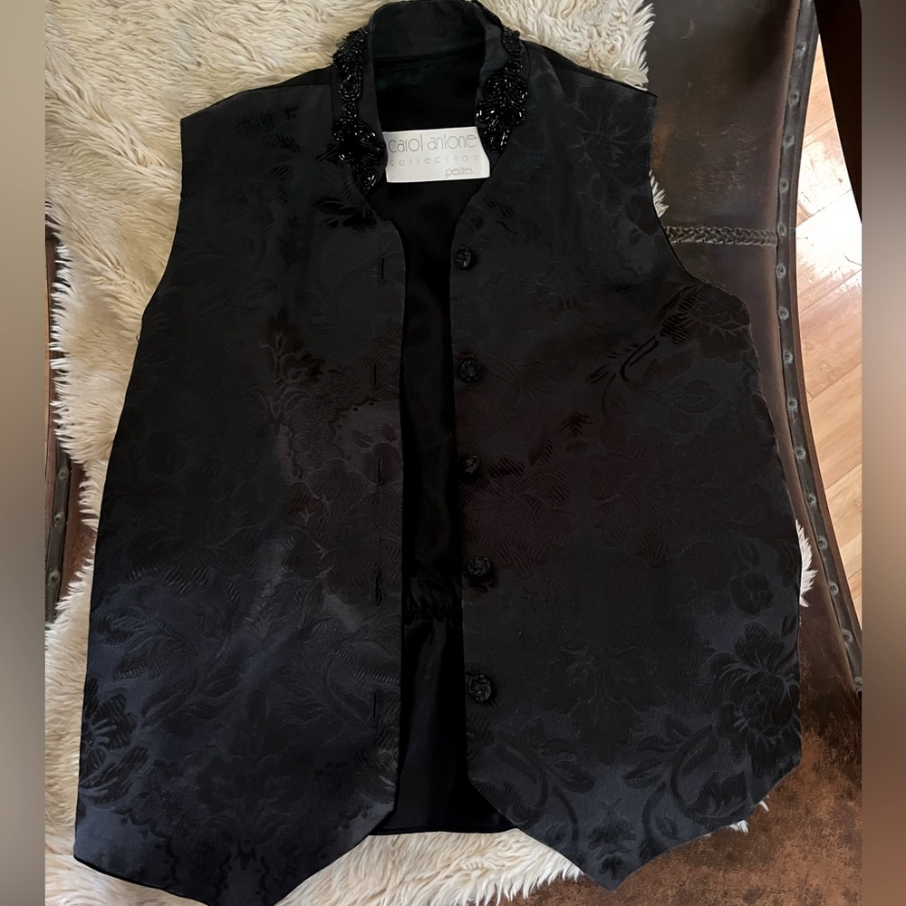 Amazing black vest with beading and cute design